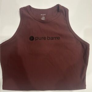 Pure Barre Women's Deep Purple/Mauve Crop Top